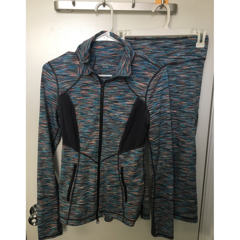 Zella workout set - crop leggings + jacket